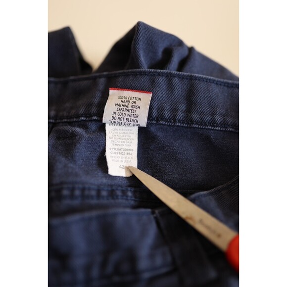 Vintage Interstate IS Baggy Blue Jeans Y2K Skater Hip Hop 42x30 Made in USA - Picture 7 of 16